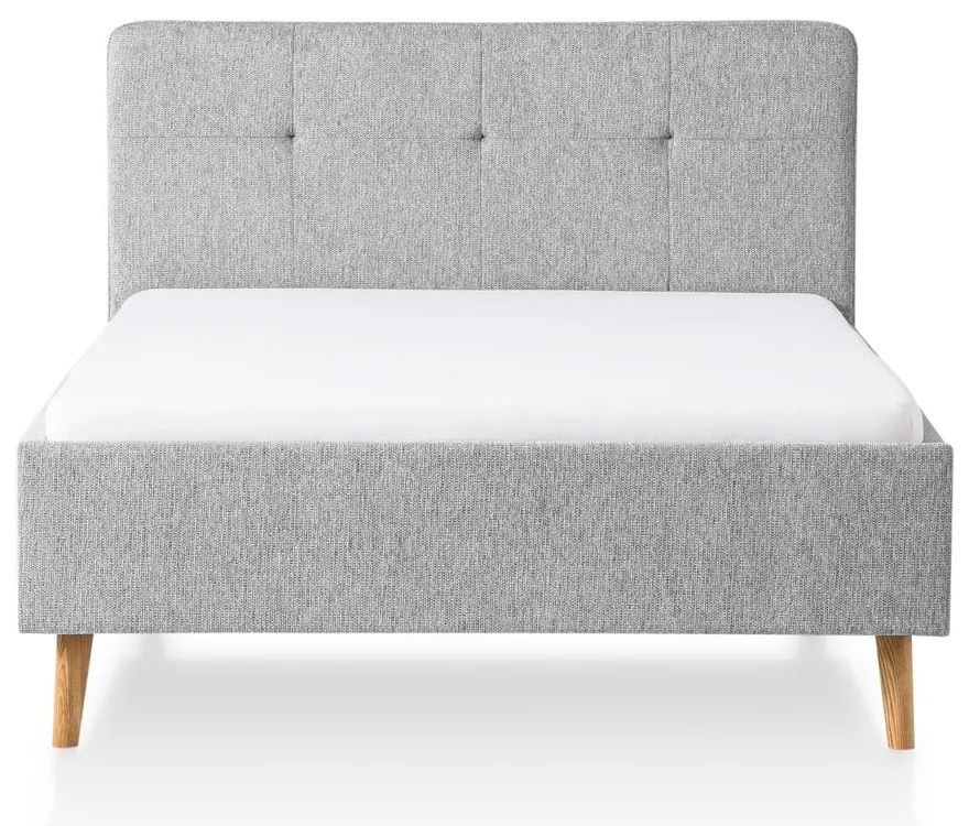 Letto matrimoniale imbottito grigio chiaro rete non inclusa 140x200 cm Smart – Meise Möbel