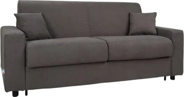 Divano 3 posti letto tessuto Grigio sfoderabile con materasso - ROLEN