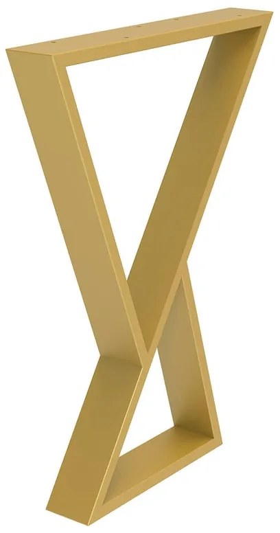 Gamba per mobili STEELMI FEDERICA in acciaio oro opaco H 71 x P 8 cm