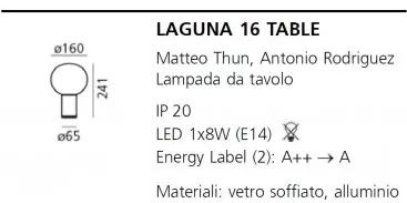 Artemide laguna 16 tavolo struttura ottone