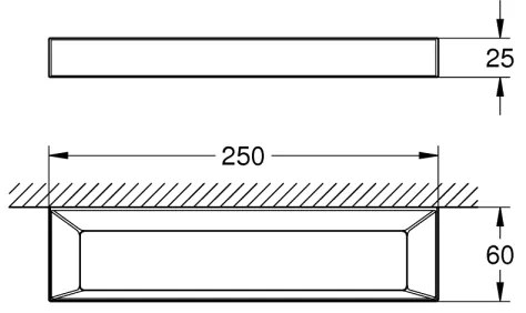GROHE 40766000 - Porta asciugamani SELECTION CUBE 25 × 6 × 1,5 cm cromo lucido