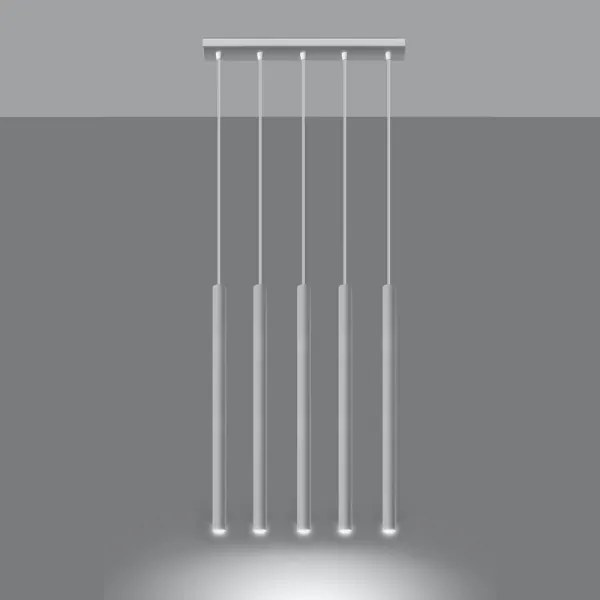 Sollux SL.0468 - Lampadario a sospensione con filo PASTELO 5xG9/8W/230V bianco