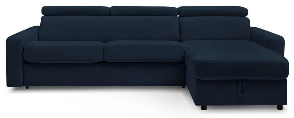 Divano angolare in blu scuro allungabile (con composizione variabile) Monaco – Bobochic Paris