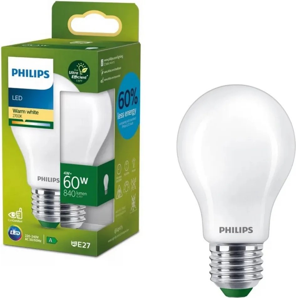 Lampadina LED ULTRAEFFICIENT Philips A60 E27/4W/230V 2700K