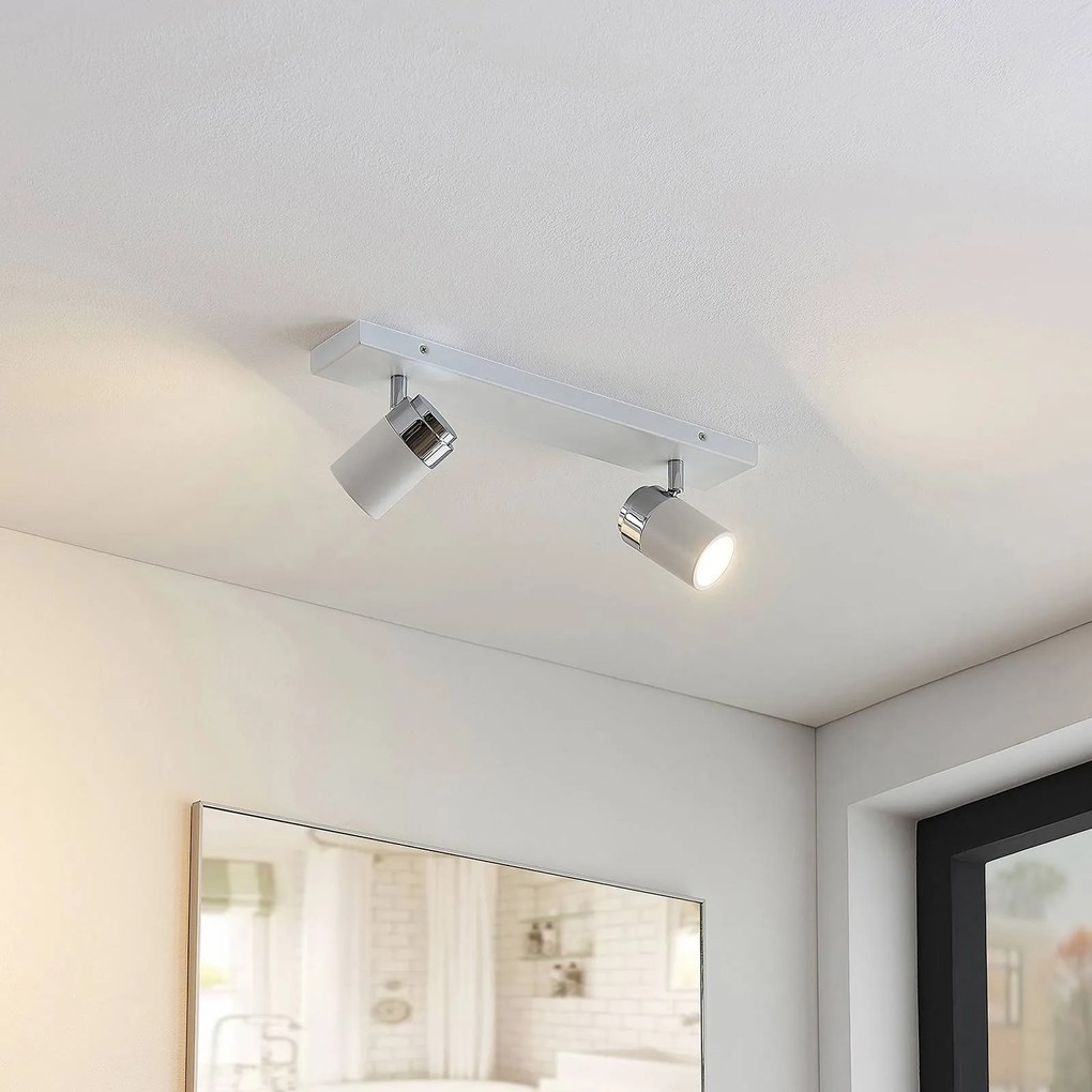 Lindby Faretto Kardo a 2 luci, IP44 a parete e a soffitto