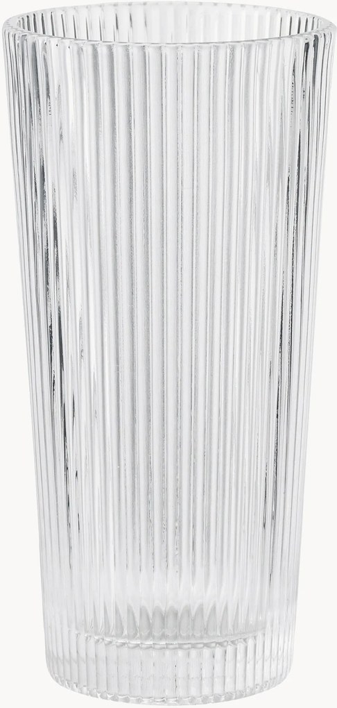 Set di 4 bicchieri alti con rilievo Pilastro