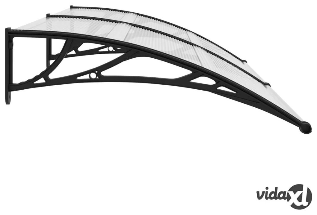vidaXL Pensilina per Porta Nera 200x100 cm in PC