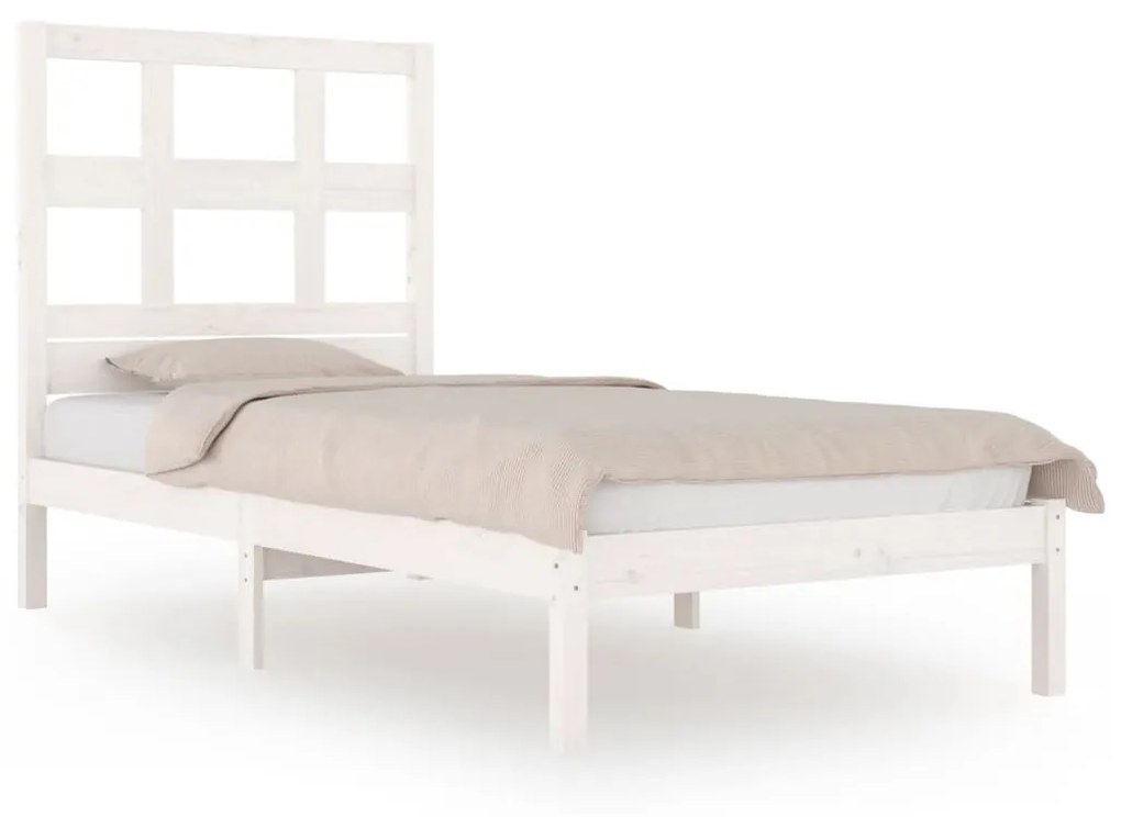 Giroletto in legno massello bianco 75x190 cm small single