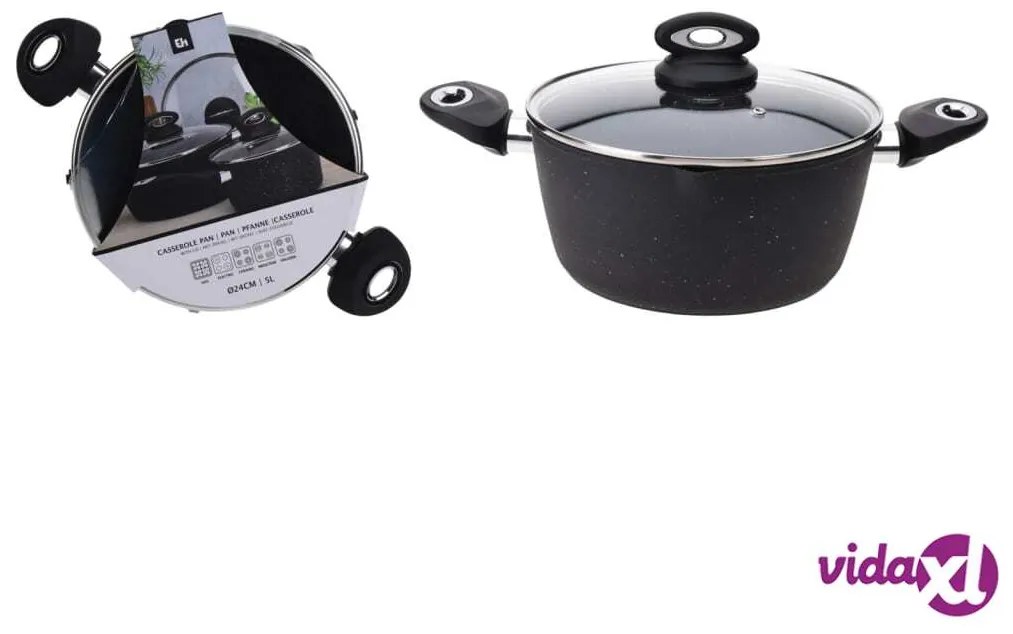 Excellent Houseware Casseruola con Coperchio 24cm Alluminio Forgiato