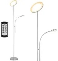 Lampada Piantana da Terra Touch LED 36W 2000Lm 2 Luci Dimmerabile con Telecomando