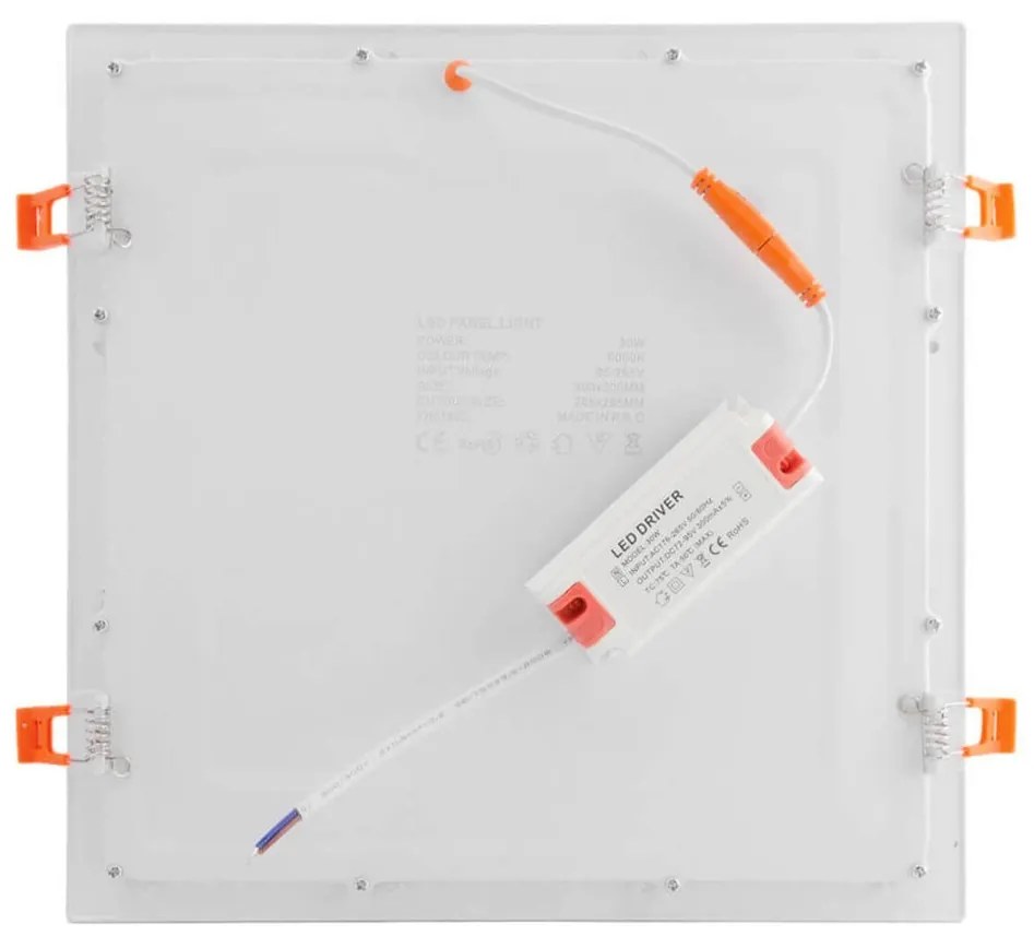 Pannello LED Quadrato 30W 3.000lm Foro 280x280mm Osram chip LED Colore Bianco Freddo 6.000K