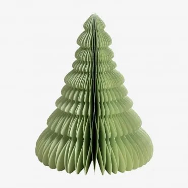Confezione Da 3 Alberi Di Natale In Carta Noelle Verde Olivastro & ↑24 Cm - Sklum