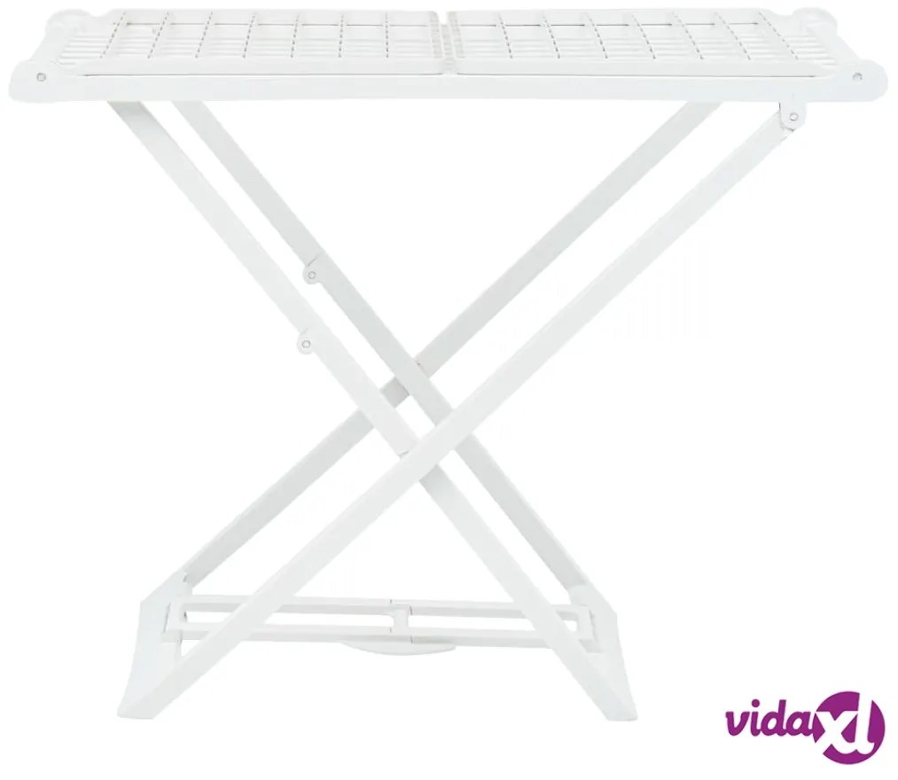 vidaXL Stendibiancheria Bianco in Plastica