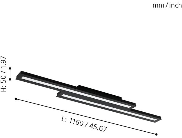 Eglo 31715 - LED RGBW dimmerabile SALITERAS-Z 20,4W/230V nero