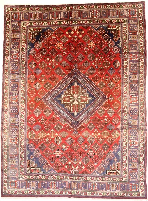 Meimeh Tappeto 400x300 Rosso (Iran) Annodato A Mano