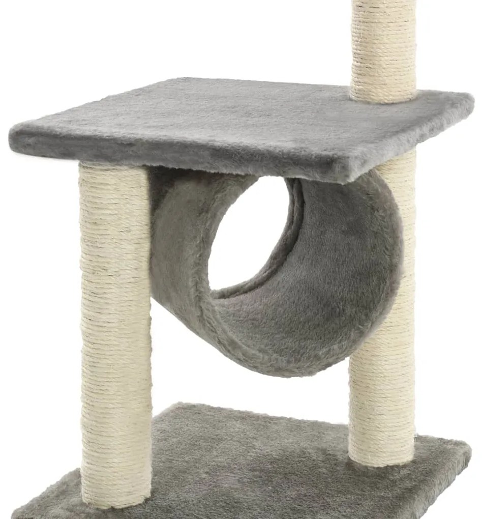 Albero per gatti con tiragraffi in sisal 65 cm grigio