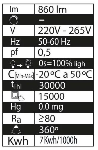 BOMBILLA DECORATIVA LED E27 10W 2700K