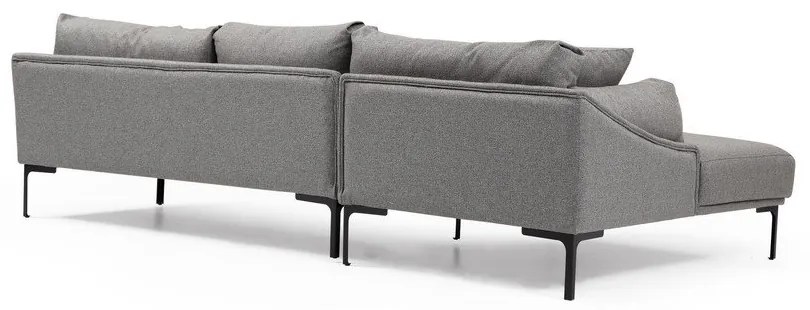 Divano angolare grigio, angolo sinistro Leo - Artie