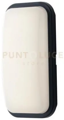 Plafoniera led shelly antracite rettangolare 20w 2500lm 4000k ip65 ...