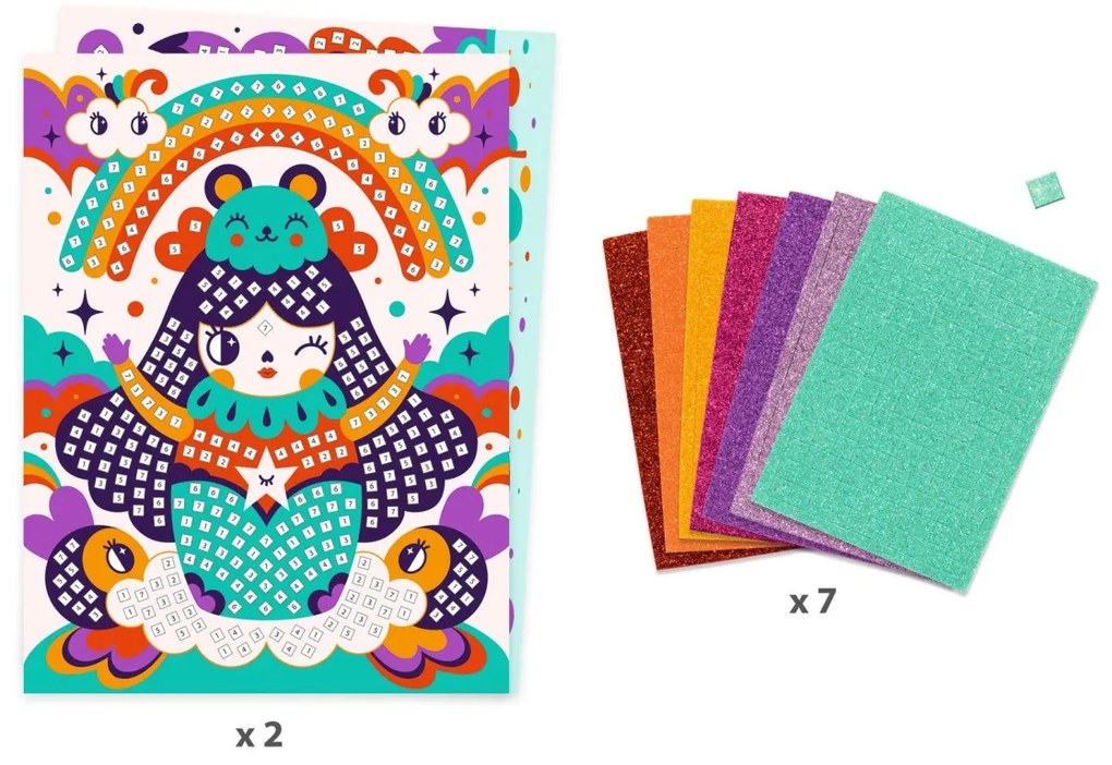 Mosaico - bambole kokeshi