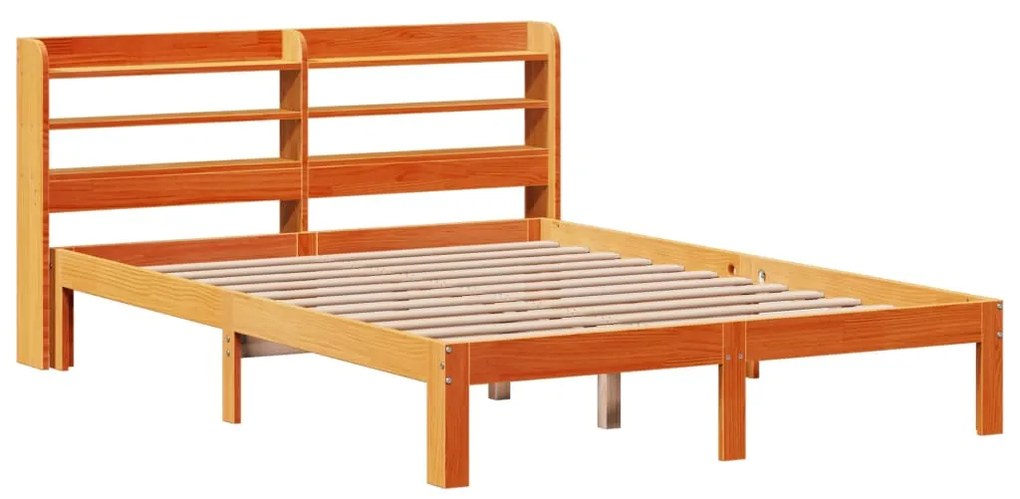 Letto senza materasso marrone cera 140x190 cm in legno di pino