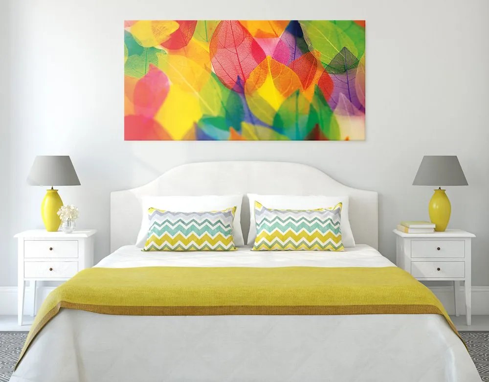 Quadro su tela – Foglie in colori autunnali