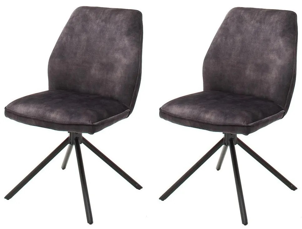 Set di 2 sedie da pranzo NEXORO, antracite