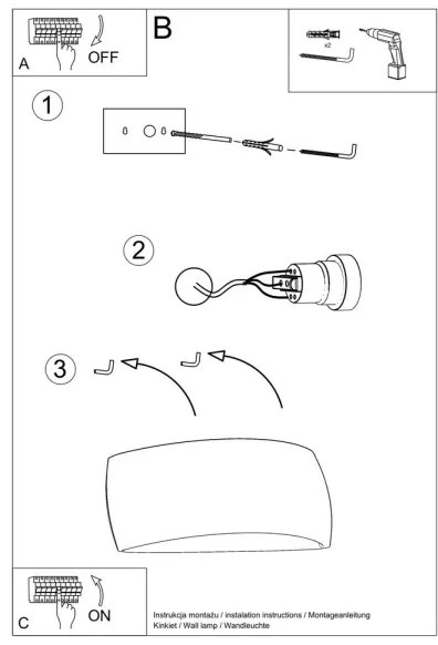 Applique PONTIUS 1xG9/60W/230V nera
