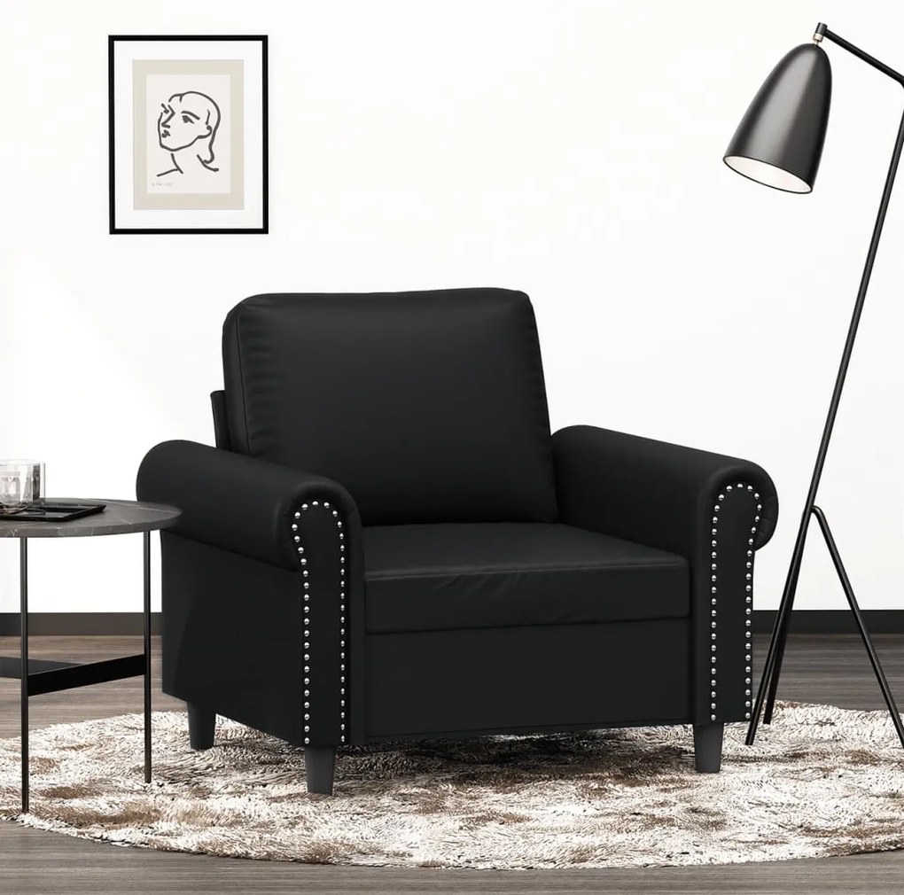 Poltrona Nera 60 Cm İn Similpelle /