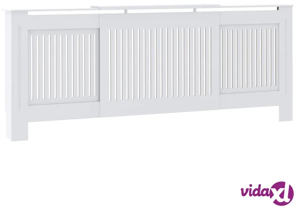 vidaXL Copertura per Radiatore Bianca in MDF 205 cm
