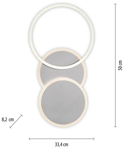 Leuchten Direkt 14116-55 - Plafoniera LED  LED/25,5W/230V cromo opaco