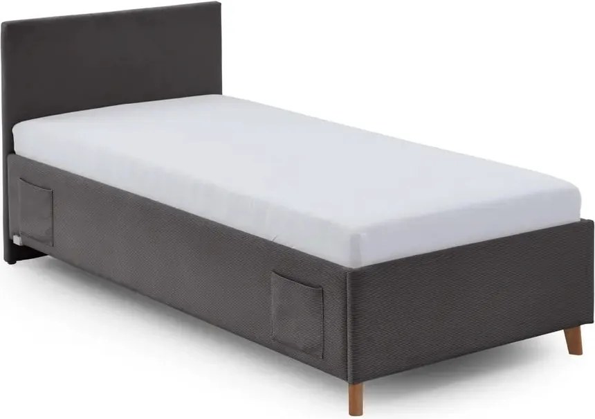 Letto da bambini color antracite imbottito rete non inclusa 90x200 cm Cool – Meise Möbel