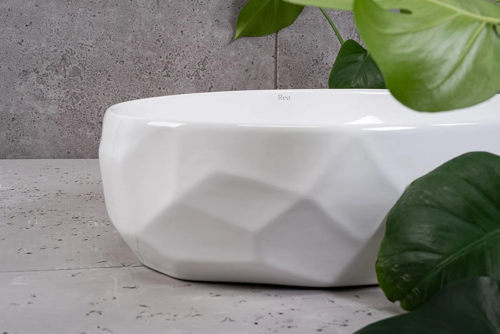 Lavabo da appoggio in ceramica REA Maya