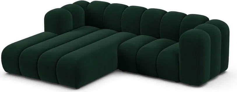 Divano angolare verde scuro ad angolo sinistro Lupine - Micadoni Home