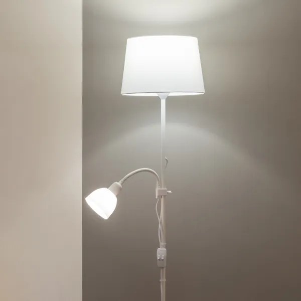 Brilagi - Lampada da terra CERIA 1xE27/100W/230V + 1xE14/25W bianca