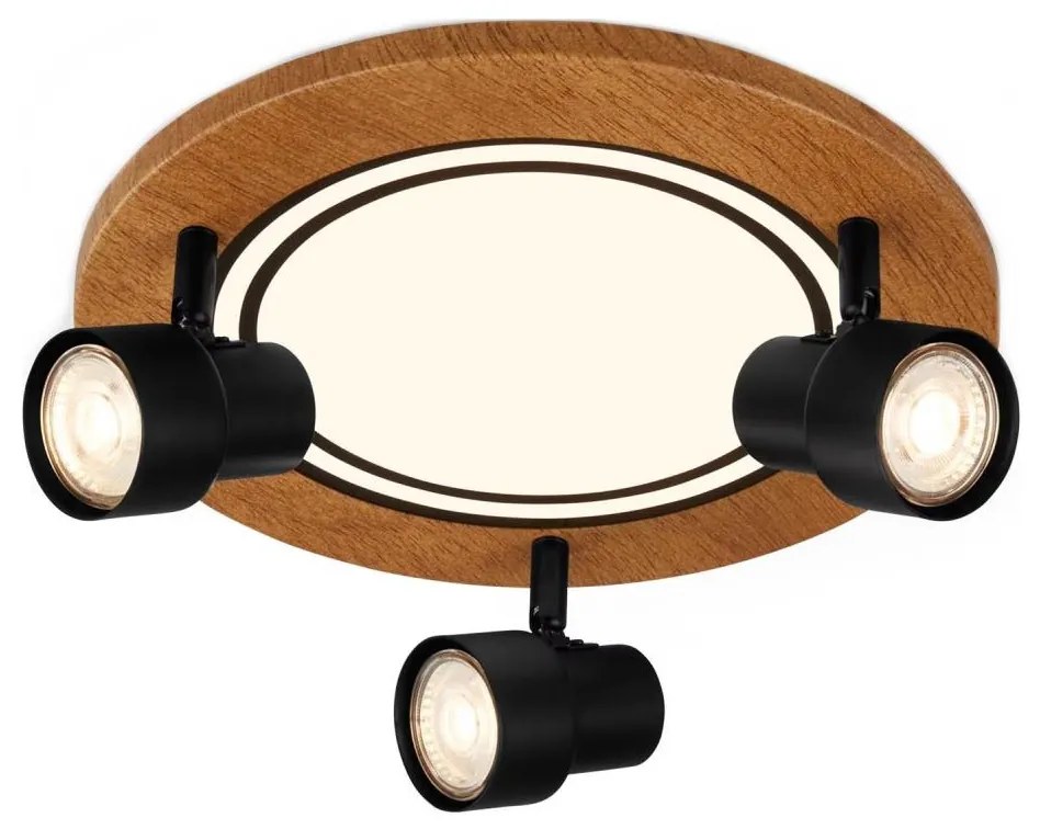 Brilo - Lampada LED da soffitto 12W/230V + 3xGU10 9W 3000K