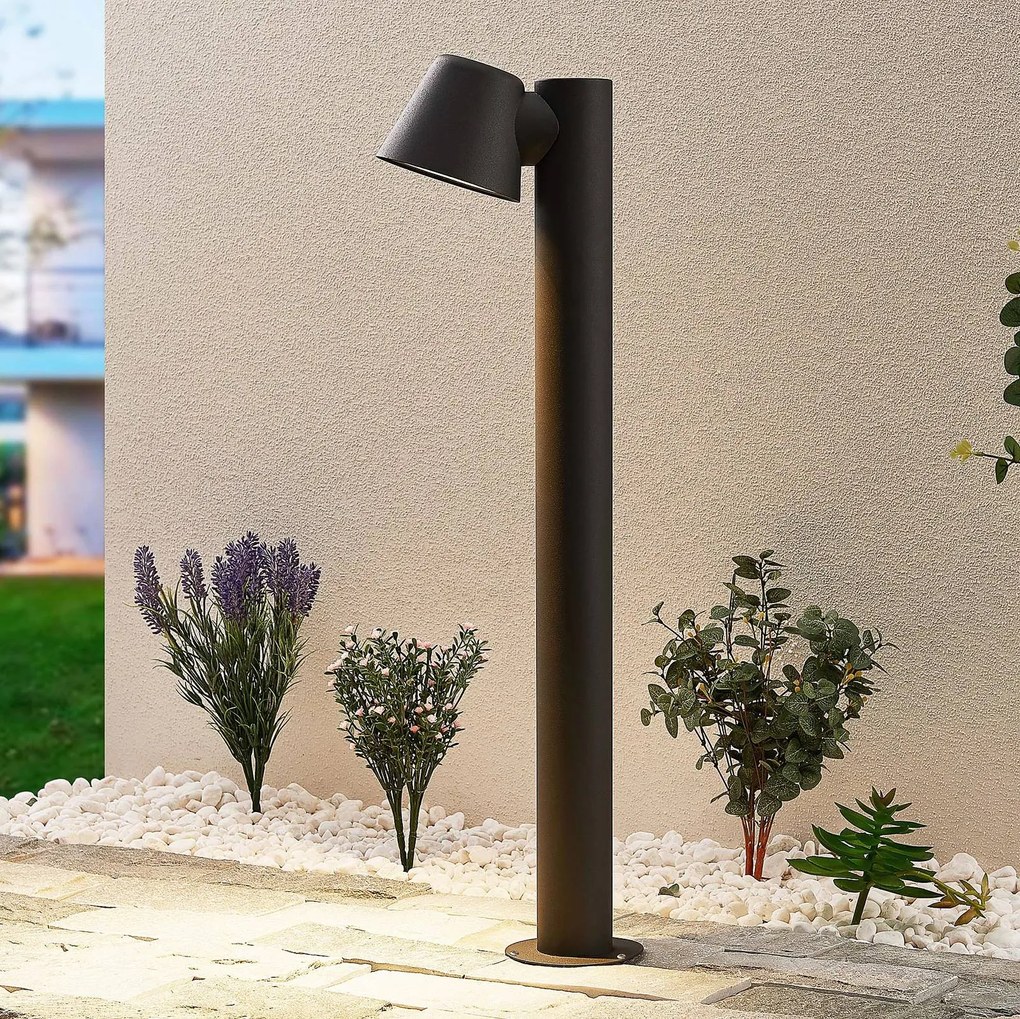 Lampioncino da giardino Ileyna Lindby, dimmerabile, Nero, Metallo, Moderno, Lampada da esterni