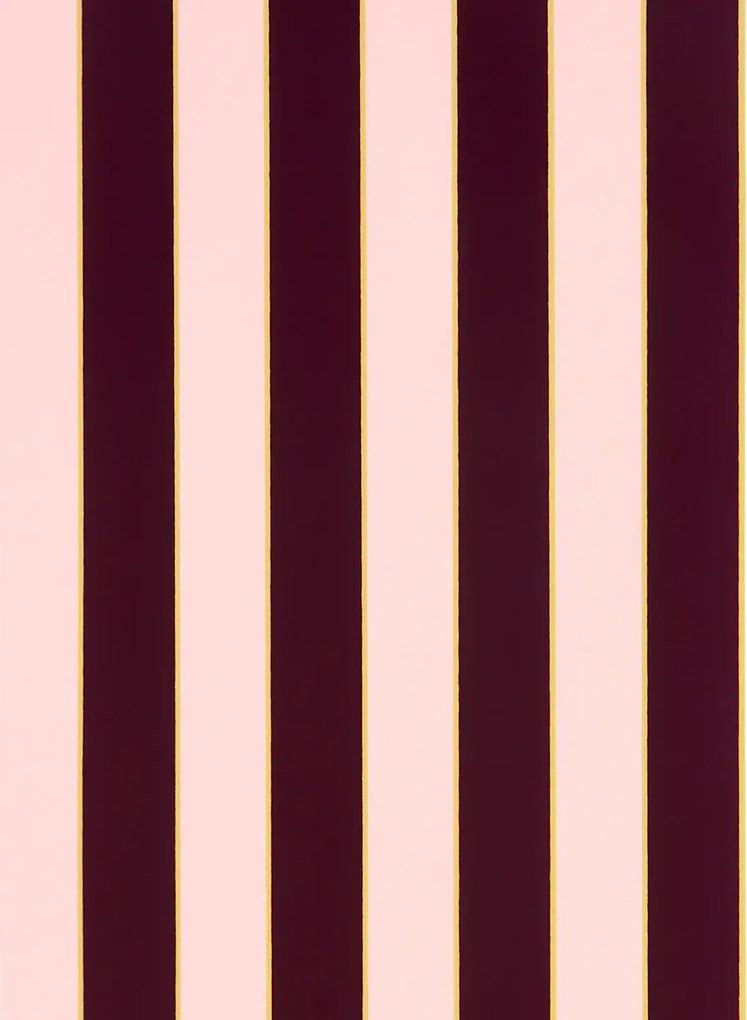 Osborne & Little Carta da parati Regency Stripe - Berry/ Gold