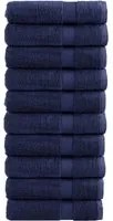 Asciugamani Doccia 10 pz Blu Navy 70x140 cm 600gsm 100% Cotone 137262