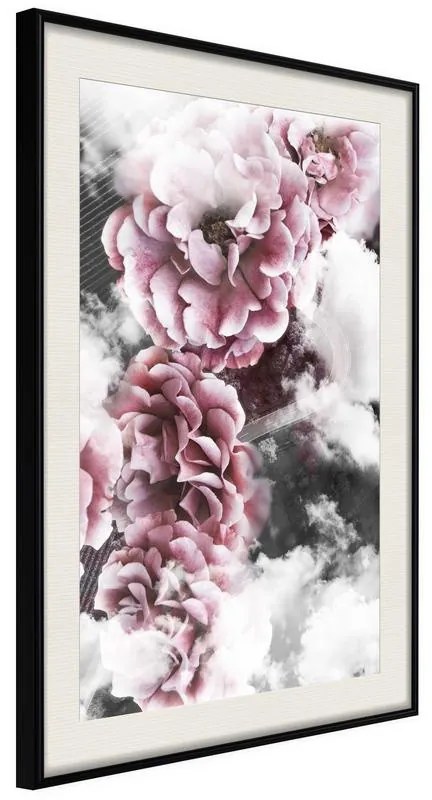 Poster  Divine Flowers  Cornice Quadri Cornice nera con pass-partout, Larghezza x Altezza Home decor 30x45