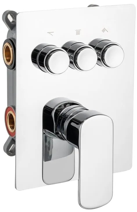 Rubinetto per doccia ad incasso system cromato lucido AQUASANIT