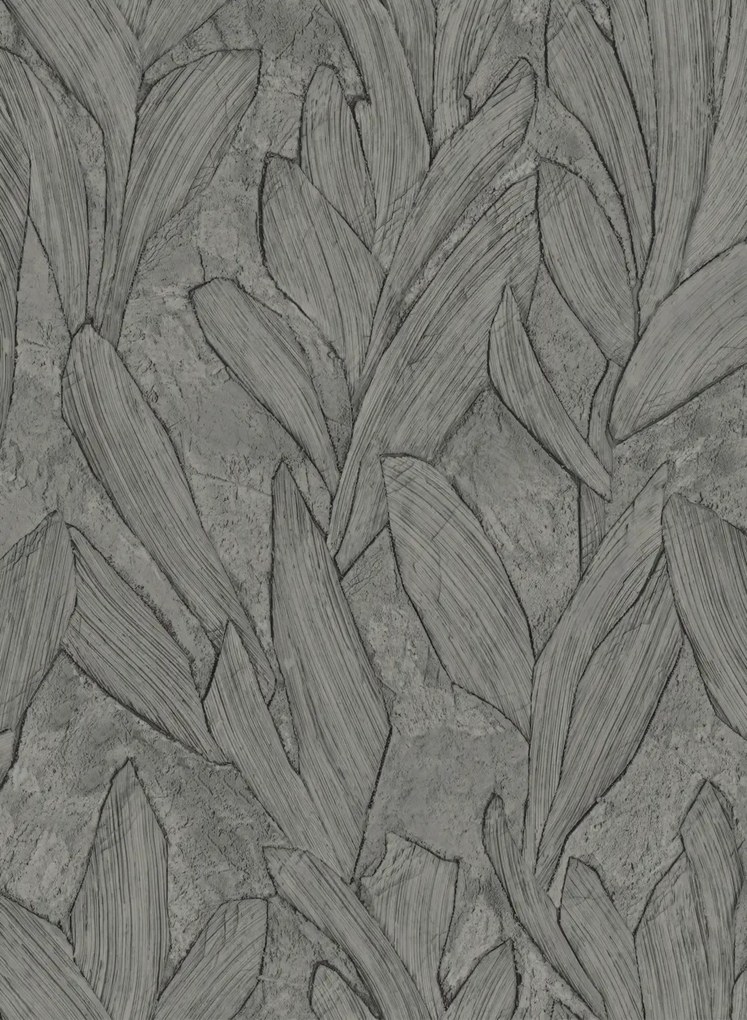 Arte International Carta da parati Piante - Deep Slate