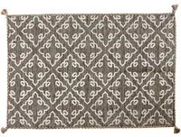 Tappeto moderno Toronto, stile kilim, 100% cotone, marrone, 180x120cm