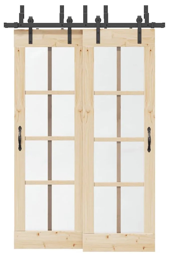 Kit Di Binari Per Porte Scorrevoli 152,5 Cm Acciaio Nero /