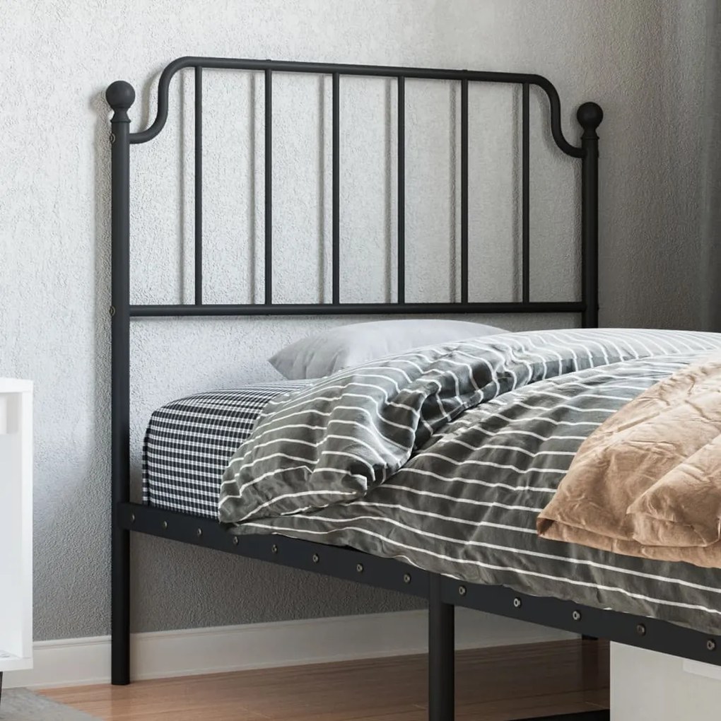 Testiera İn Metallo Nero 90 Cm /