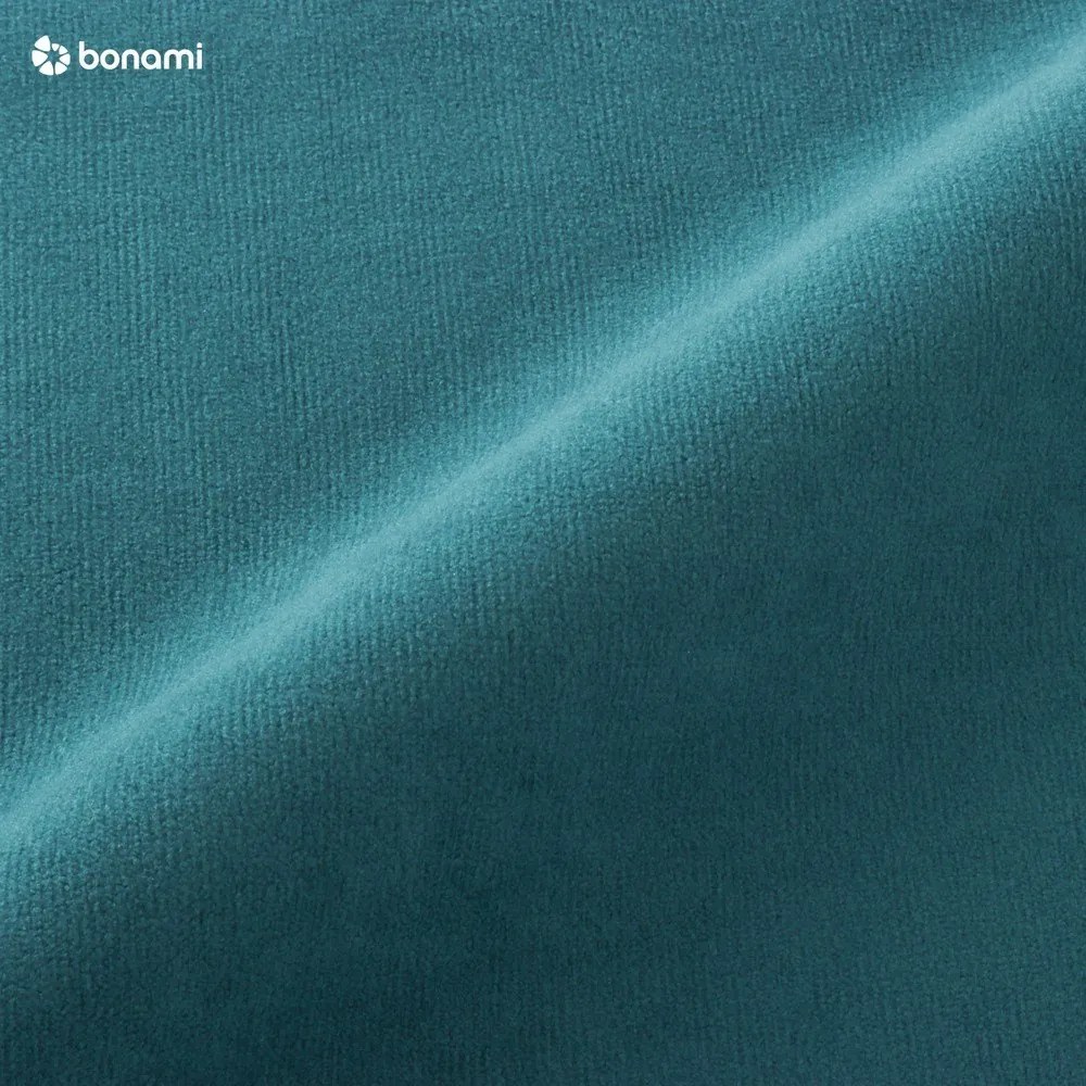 Divano letto angolare a U in velluto turchese (angolo sinistro) Sweet Harmony - Miuform