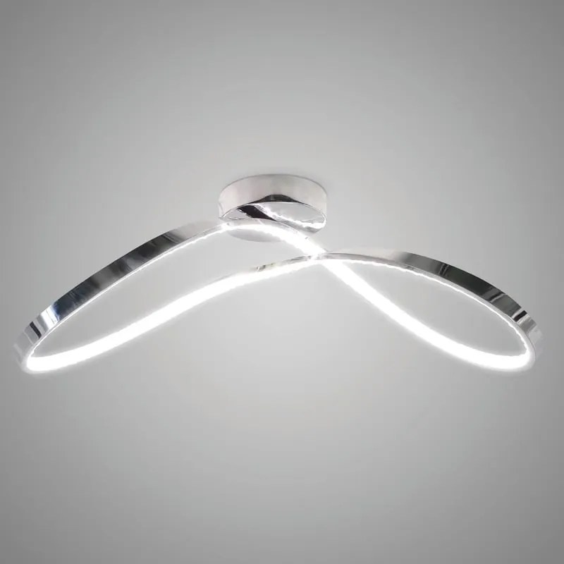 Plafoniera LED Infinity argento IP20 bianco naturale