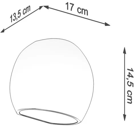 Sollux SL.1026 - Applique GLOBE 1xE27/60W/230V bianco lucido