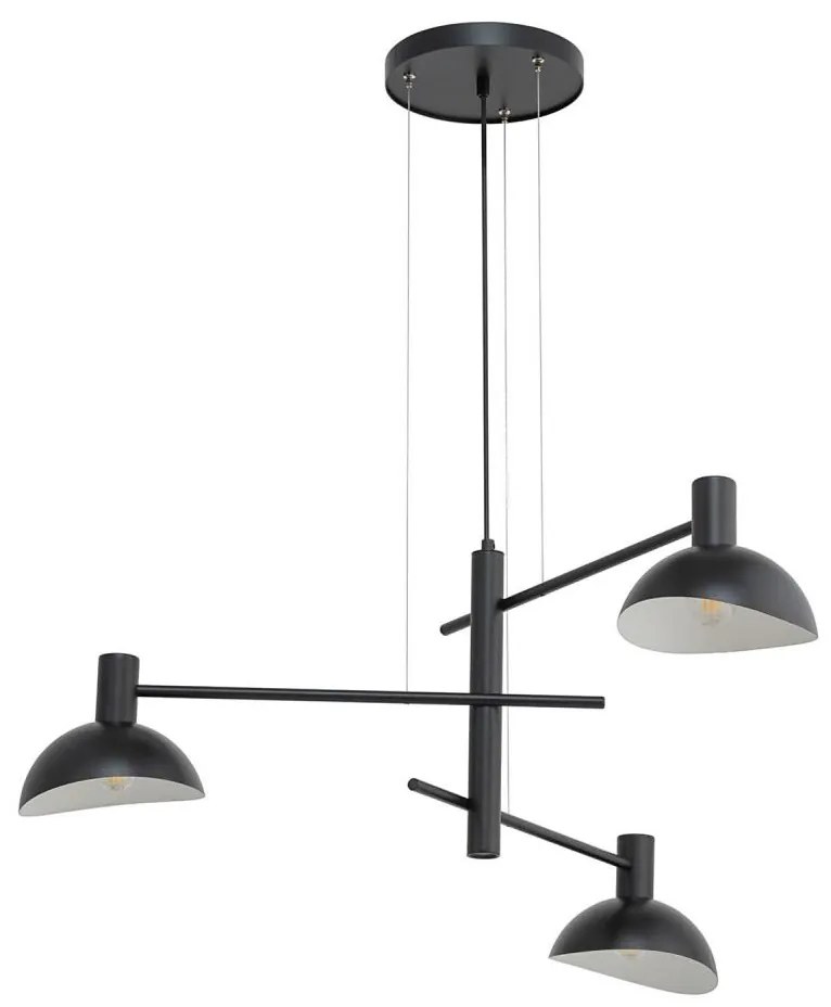 Lampadario a sospensione con filo ARTIS 3xE14/40W/230V nero