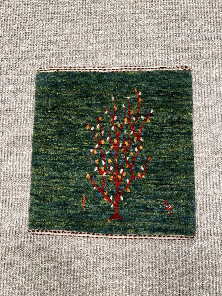Loribaft Tappeto persiano 40 x 40 Verde (Iran) Annodato A Mano